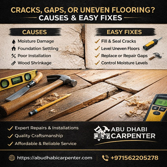 Abu Dhabi, Household, Cracks, Gaps, Or Uneven Flooring? Causes & Easy Fixes