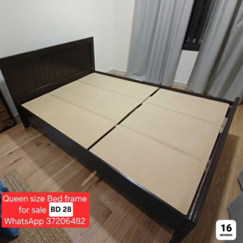 East Riffa, Furniture, BHD 28,  ✅️ Queen Size Bed Frame For Sale In Good Condition With Delivery