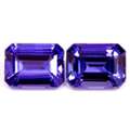 USD 6312,  3.44 Cttw Emerald Cut Tanzanite Stone Matched Pair For Sale