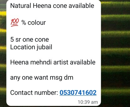 Jubail, Appliances, SAR 1,  Heena Mehndi Artist Available