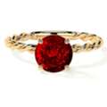 USD 3286,  Timeless Ruby Solitaire Ring &ndash; Natural 0.65cts AAAA Quality