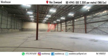 Manama, Warehouses, BHD 4945,  2150 Sq. Meter,  Warehouse, Ras Zuwayed - BD 4945 (BD 2.300 Per Metre) Excl WSRZ057