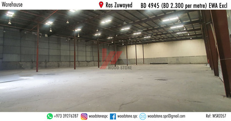 Manama, Warehouses, BHD 4945,  2150 Sq. Meter,  Warehouse, Ras Zuwayed - BD 4945 (BD 2.300 Per Metre) Excl WSRZ057