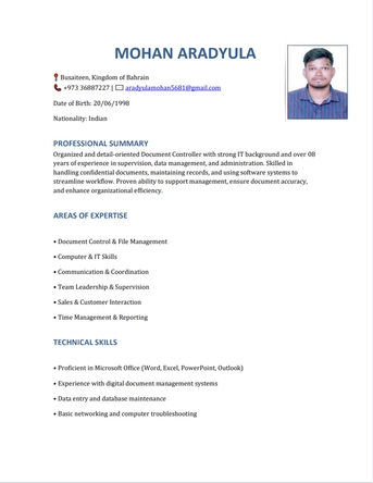 Manama, Job Seekers, Office Professional Seeking Job | Ready To Join Immediately