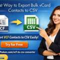 Fast Way To Export Bulk VCard Contacts To CSV