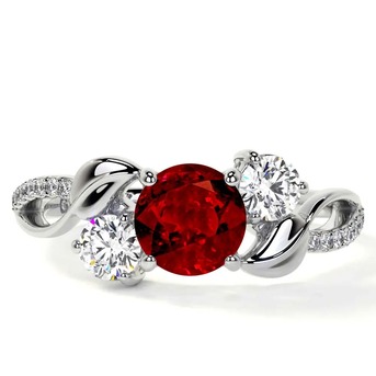 New York, Jewelry, USD 4818,  Classic Natural Ruby Ring With Diamond Details