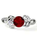 USD 4818,  Classic Natural Ruby Ring With Diamond Details