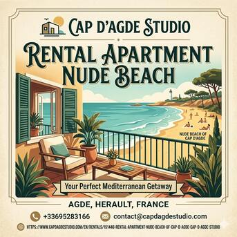 Paris, Business, Rental Apartment Nude Beach Stay In Cap D&rsquo;Agde Close To Shore