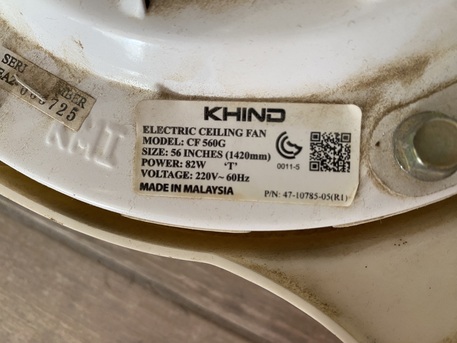 Mushrefah, Electrical & Plumbing, SAR 175,  Two 56-inch Made-in-Malaysia Ceiling Fans For 175 SAR