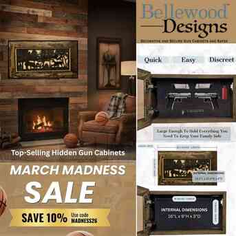 New York, Furniture, March Madness Sale Gun Cabinets &ndash; Save 10% On Hidden Storage By Bellewood Designs