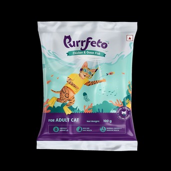 Mumbai, Pet Supplies, Buy Purrfeto Chicken & Ocean Fish Adult Dry Cat Food 100g &ndash; Healthy Nutrition For Cats