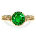 USD 6598,  GemsNY Solitaire Emerald Rings &ndash; Round Natural Emerald Solitaire Ring