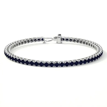 New York, Jewelry, USD 2887,  Shop Sapphire Tennis Bracelet 3.10 Cttw Round Blue Sapphire Jewelry
