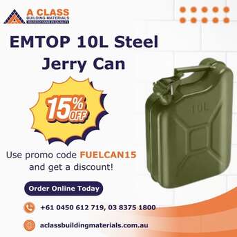 Sydney, Materials, Buy EMTOP 10L Steel Jerry Can | A Class Building Materials