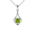 USD 1287,  Shop Peridot Pendant Natural Gem With Diamond Accents 0.54 Cttw