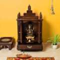 INR 38839,  Buy Wooden Pooja Mandir Online India - Temple Designs