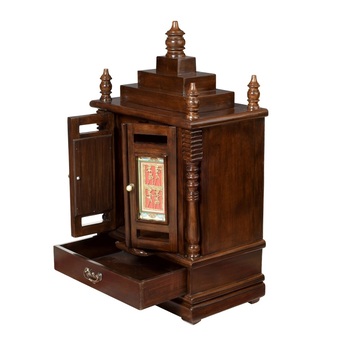Mumbai, Furniture, INR 38839,  Buy Wooden Pooja Mandir Online India - Temple Designs