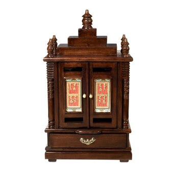 Mumbai, Furniture, INR 38839,  Buy Wooden Pooja Mandir Online India - Temple Designs