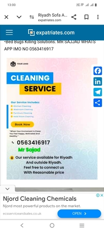 Riyadh, Cleaning, @ Professional Home Deep Cleaning Service With Best Price Service Total 0558563189