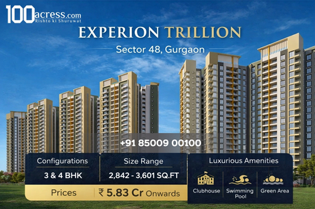 Gurgaon, Real Estate For Sale, INR 66200000,  3 BR,  2842 Sq. Feet,  Experion The Trillion Sohna Road Gurgaon Homes