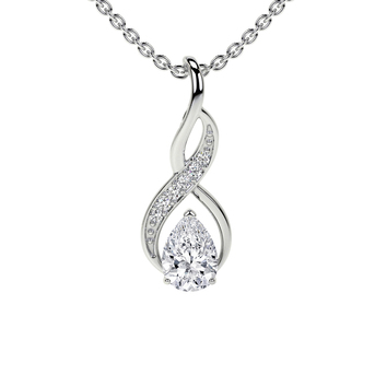 New York, Jewelry, USD 1561,  Lab Diamond Pendant Pear 1.60Ct At GemsNY