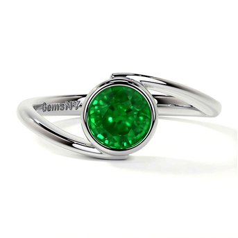 New York, Jewelry, USD 2369,  Buy Natural Emerald Ring 0.57Ct AAA At GemsNY