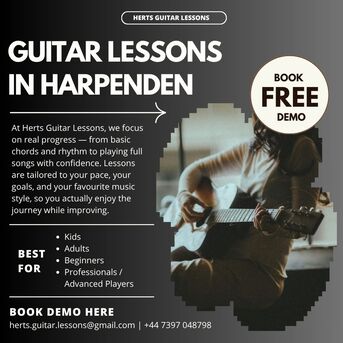 London, Lessons Offered, Private One-to-One Guitar Lessons In Harpenden
