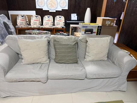Al Jubail Al Balad, Furniture, SAR 600,  IKEA EKTORP SOFA (3+2 SEAT) WITH EXTRA COVER