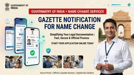 New Delhi, Legal, Fast Online Name Change Service For Gazette Publishing