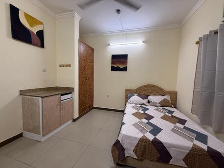 Gudaibiya, Rooms Available, BHD 110/month,  Furnished,  Semi Furnished 1 Bedroom Attached Flat GUDAIBIYA Near Aster Clinic @ 110/-BHD