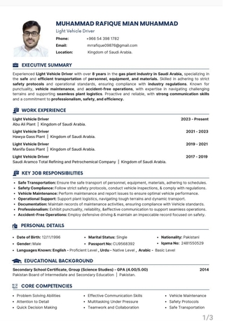 Hara, Job Seekers, Light Driver