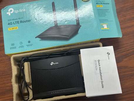 Al Rakah Al Shamaliyah, Electronics, SAR 110,  TP-Link 4G LTE Wireless Router (MR100) - Excellent Condition