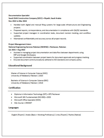 Dammam, Job Seekers, Document Controller