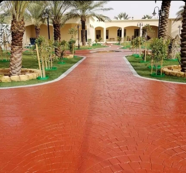 Riyadh, Construction, أرضيات الخرسانة المطبوعة الملونة  صبة مرو