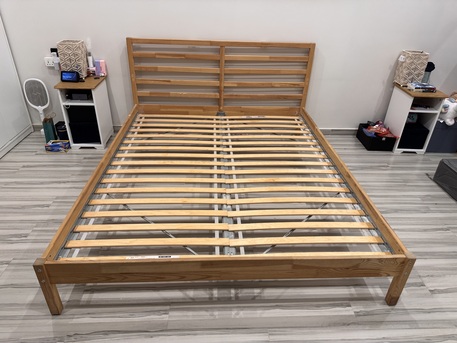 Riyadh, Furniture, SAR 2500,  Ikea Double Bed With Spring Mattress