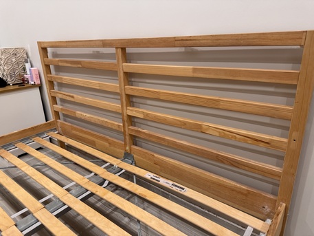 Riyadh, Furniture, SAR 2500,  Ikea Double Bed With Spring Mattress