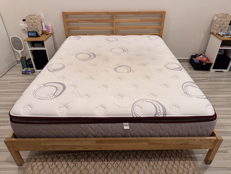 Riyadh, Furniture, SAR 2500,  Ikea Double Bed With Spring Mattress