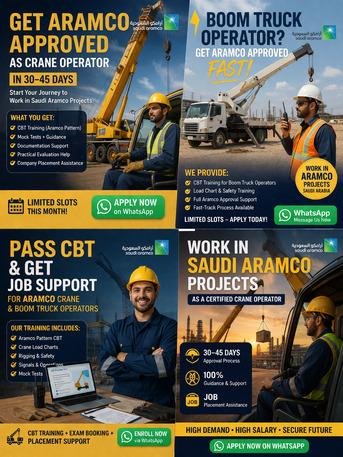 Jeddah, Job Seekers, Aramco Crane Operator Approval  Support