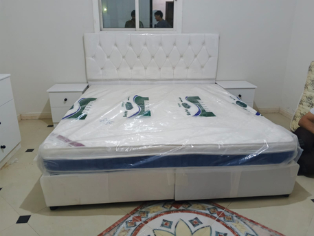 Al Mahjar, Furniture, SAR 1800,  💎 Luxury Bedroom Set &ndash; Bed With Mattress, Wardrobe, Dresser & Side Tables