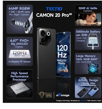 Jeddah, Mobile Phones, SAR 652,  Techno Camon 20 Pro 5G