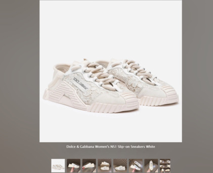 New York, Clothing & Accessories, USD 179,  Replica Dolce & Gabbana &ndash; Women&rsquo;s NS1 Slip-On Sneakers White