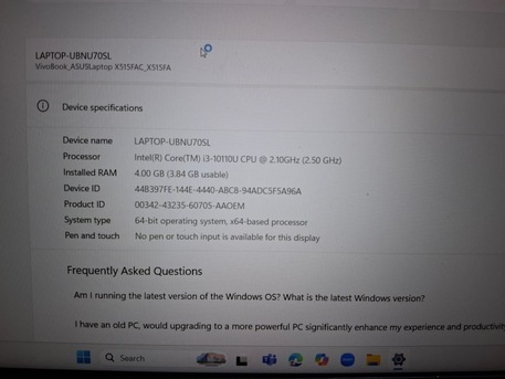 Riffa, Computers, BHD 60,  ASUS VivoBook I3 10th Gen | Good Condition | Ready To Use