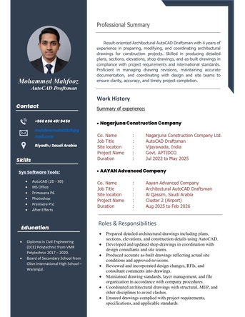 Riyadh, Job Seekers, Autocad Draftsman