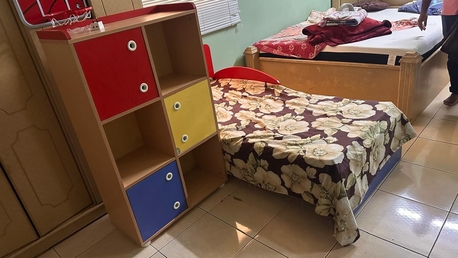 Al Malaz, Furniture, SAR 150,  Kids Bed With Matress And Shelf_ IKEA