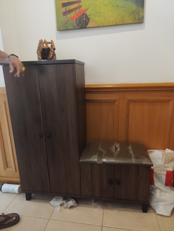 Manama, Furniture, BHD 20,  1 Year Old Shoe Rack For Sale, Very Stylish And Comfortable With Seat BD 20 Only