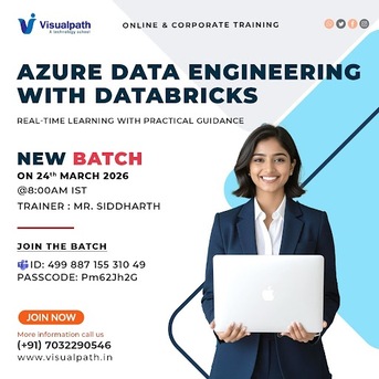 Hyderabad, Lessons Offered, New Batch Azure Data Engineering With Data Bricks - March 24