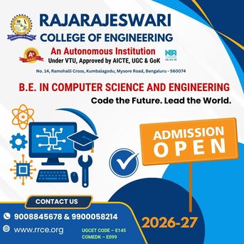 Bangalore, Education, CSE Admissions 2026&ndash;27 | Computer Science & Engineering | RRCE Bangalore