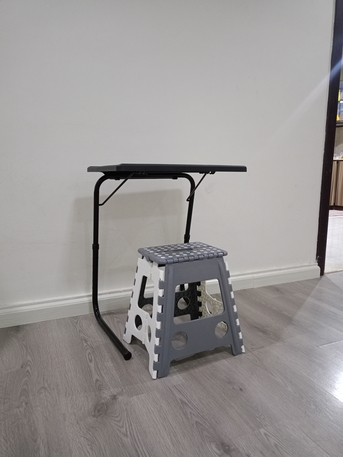 Al Manar, Furniture, SAR 60,  Laptop Table And Foldable Stool For Sale