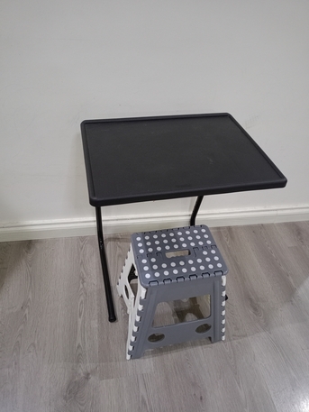Al Manar, Furniture, SAR 60,  Laptop Table And Foldable Stool For Sale