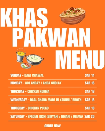 Khobar, Food, Homemade Food - Weekly Menu - Daily Available